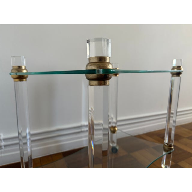 Mid-Century Modern Acrylic and Glass Cocktail Trolley, 1970s For Sale - Image 3 of 6