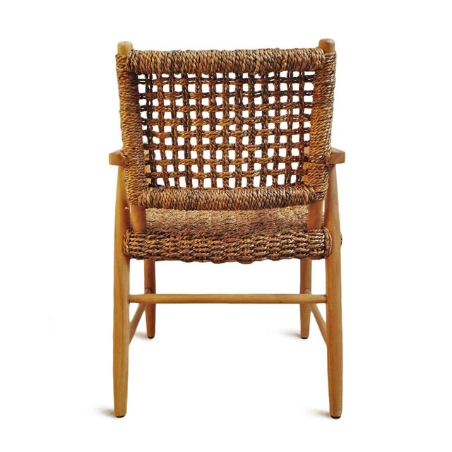 Wood Banana Weave & Teak Arm Chair For Sale - Image 7 of 11