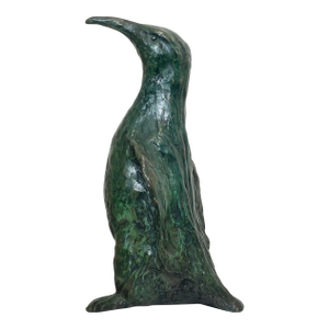 Limited Edition Turquoise Patinated Bronze Penguin Sculpture | After Francisco Zúñiga