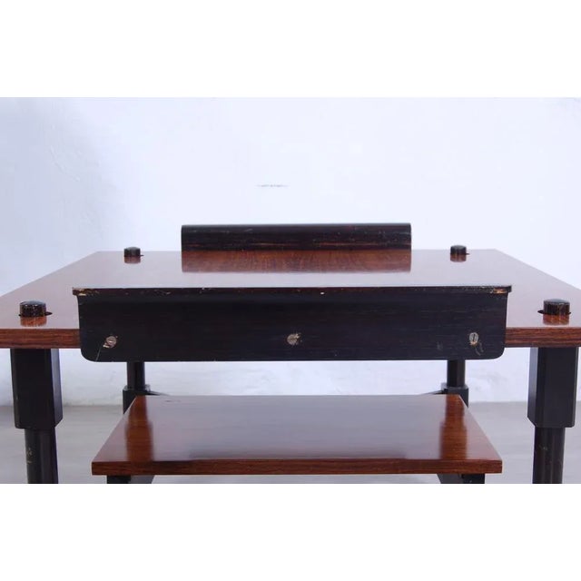 Brown Mid-Century Coffee Table with Removable Tray, 1960s For Sale - Image 8 of 13