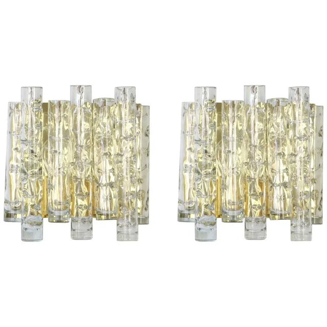 Large German Murano Glass Wall Sconces from Doria, 1960s, Set of 2 For Sale - Image 8 of 8