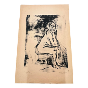 Marvin Hill “Old Nude” Original Print Signed and Numbered