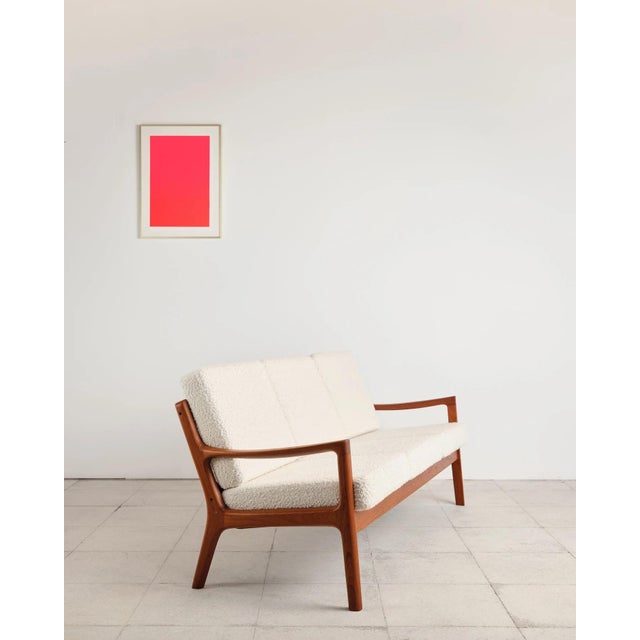 1950s Senator Series 3-Seater Sofa in Teak with Bouclé Upholstery by Ole Wanscher for France & Daverkosen, Denmark, 1950s For Sale - Image 5 of 18