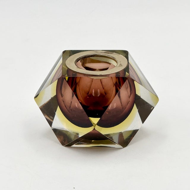 Geometric Sommerso Glass Vase, 1970s For Sale - Image 13 of 13