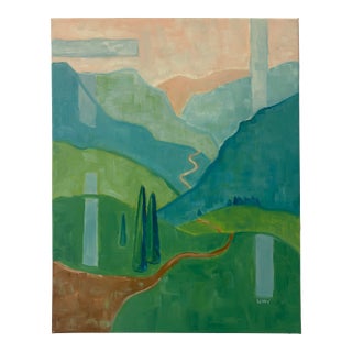 “Fourteener Trail” Oil on Linen by Nancy M. Vignola For Sale