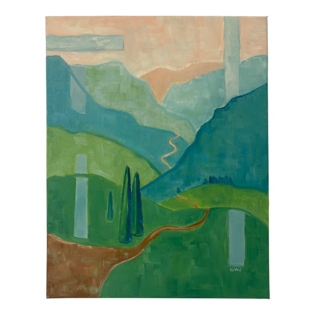 “Fourteener Trail” Oil on Linen by Nancy M. Vignola For Sale
