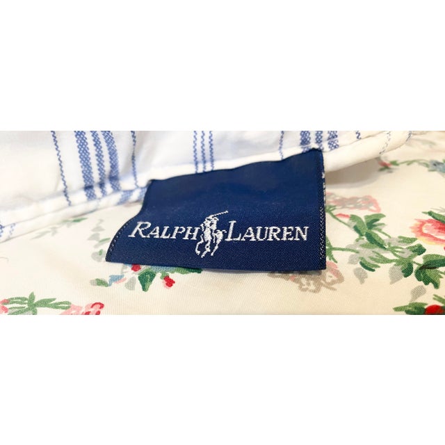 Ralph Lauren “Elaine” comforter is a classic, Vintage floral design, featuring colorful flowers on a white cotton...