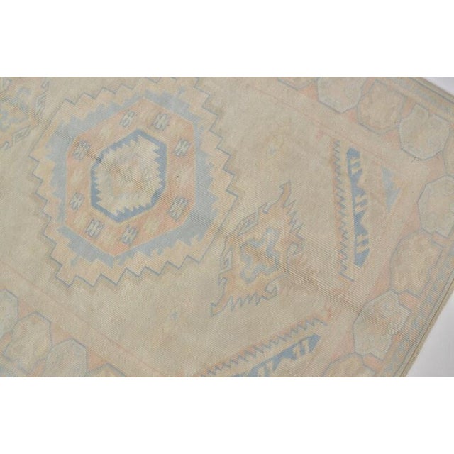 Oushak Vintage Area Carpet For Sale - Image 4 of 10
