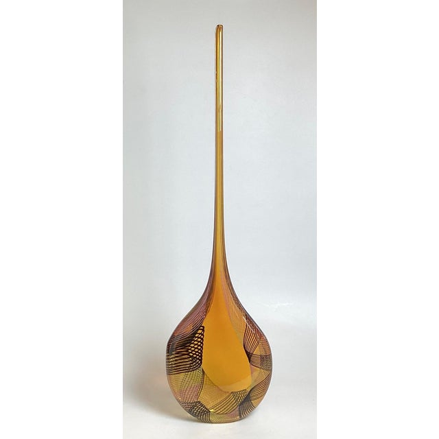Glass An Italian Glass "Angel Tear" Vase by Lino Tagliapietra For Sale - Image 7 of 8