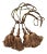 Contemporary Mocha Double Tassel Tieback - a Pair For Sale
