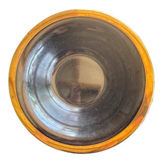 1980s Large Annieglass Roman Antique Serving Bowl – 24k Gold Rim – 13.4” – Early Production For Sale