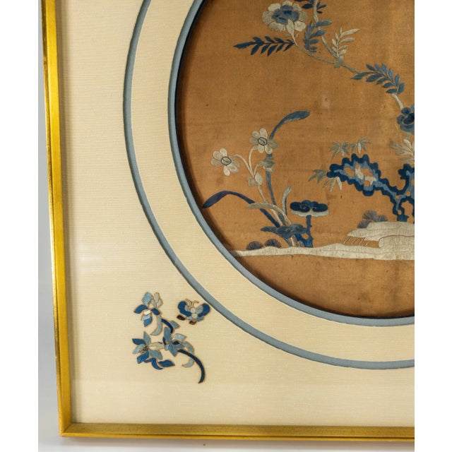 19th Century Framed Chinese Silk Embroidered Robe Panel For Sale In New York - Image 6 of 11
