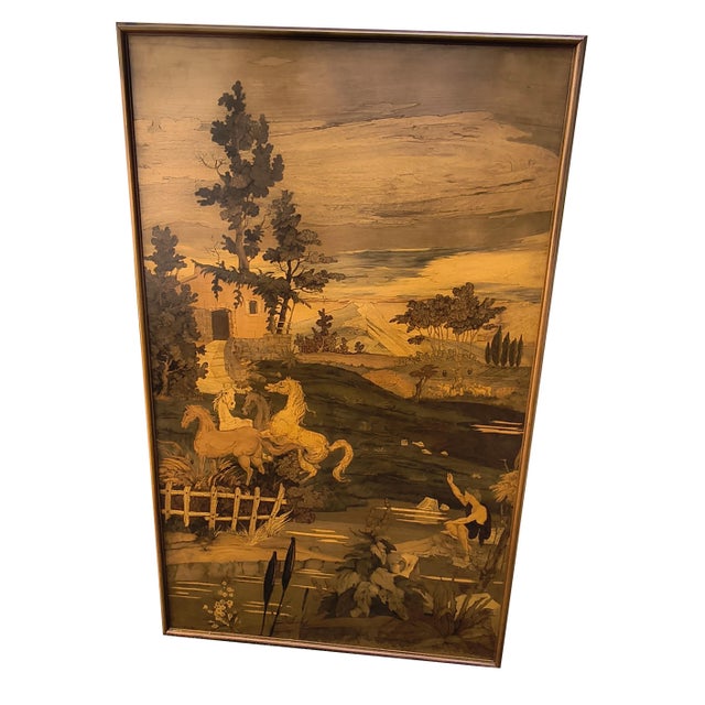 Wood Cornelio Ferrandi, Landscape Panel, 1965, Wood For Sale - Image 7 of 7