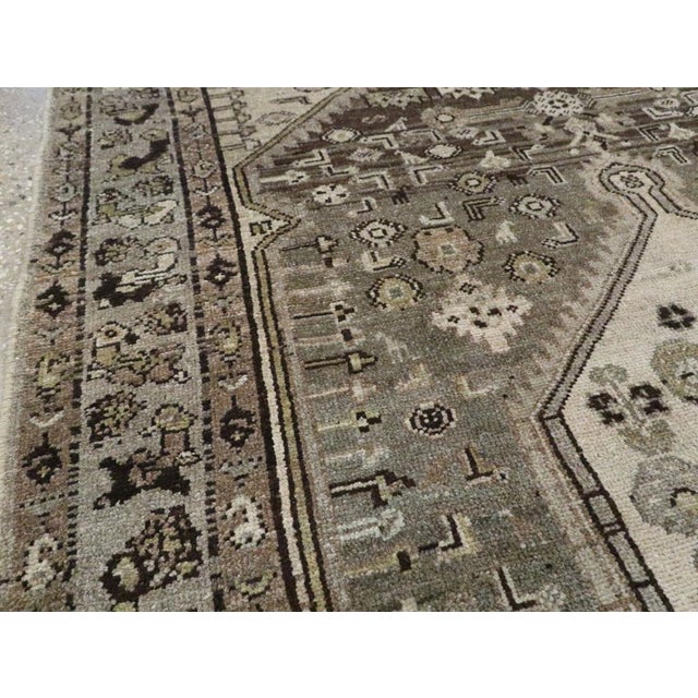 Rustic Galerie Shabab Collection Mid-20th Century Persian Malayer Accent Rug For Sale - Image 3 of 8