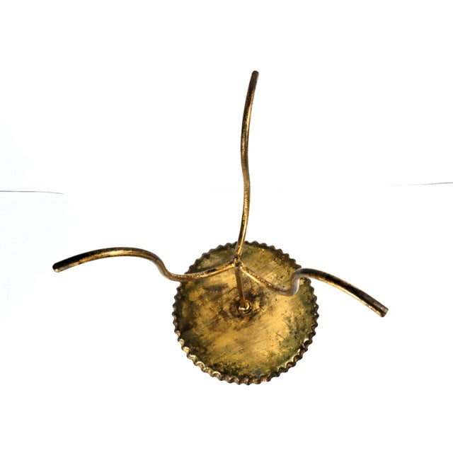 Vintage Gold Metal Martini Table, 1950s For Sale - Image 9 of 10