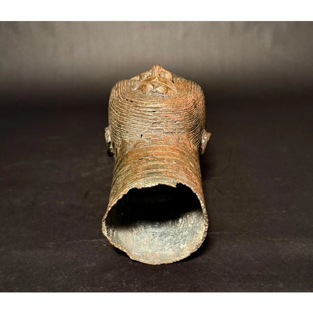 Bronze Early 20th Century Ife-Style Yoruba Bronze Portrait Head, Nigeria For Sale - Image 8 of 8