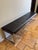 2010s Pair of Contemporary Aramith Fusion Stainless Steel & Leatherette Benches For Sale - Image 5 of 12