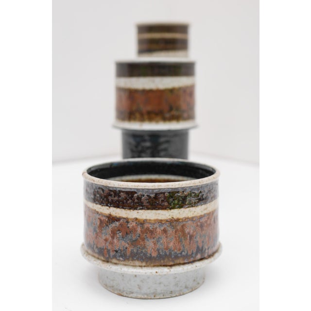 Mid-Century Modern Vintage Scandinavian Ceramic Vase by Inger Persson for Rörstrand, Sweden, 1970s For Sale - Image 3 of 13