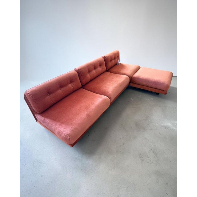 Salpol Modular Sofa in Dralon Velvet, Italy, 1970, Set of 4 For Sale - Image 18 of 18
