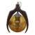 Mid-Century Modern 1960’s Pearsall Style Walnut & Amber Glass Swag Light For Sale