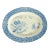 Antique 1870's Copeland Pottery Blue & White Chinoiserie Serving Platter For Sale