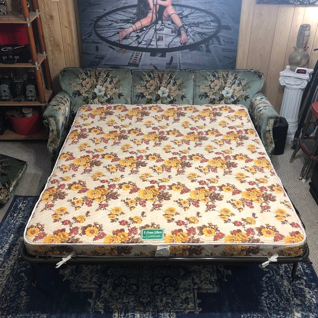 Vintage Floral Ethan Allen Sleeper Sofa Chairish