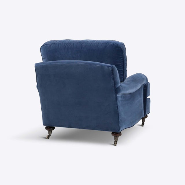 Early 21st Century Cornflower Blue Baxter Armchair from Pure White Lines For Sale - Image 5 of 8