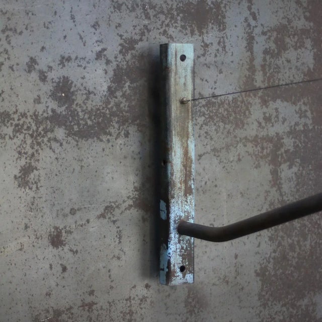 French Cast Iron Wall Work Light in style of Jean Prouvé For Sale - Image 6 of 7