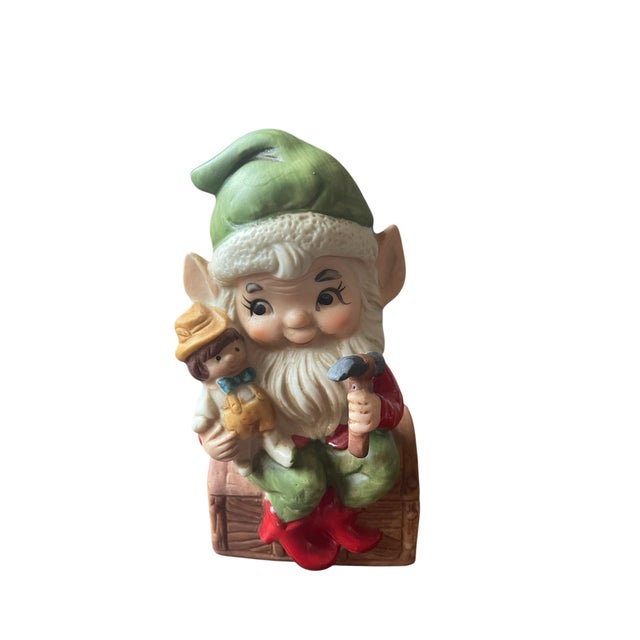 Vintage Homco Christmas Elves Santa’s Helpers Figurines- Set of 3 For Sale In Milwaukee - Image 6 of 7