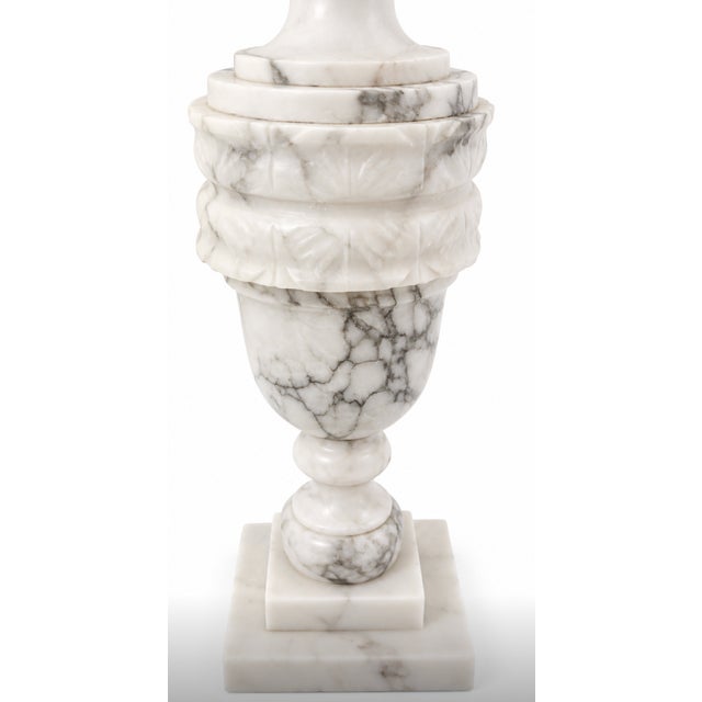 Vintage Italian-Style Marble Urn Lamp For Sale - Image 4 of 5