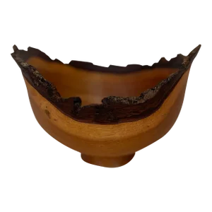 Hand Turned Butternut Walnut & Live Edge Bowl