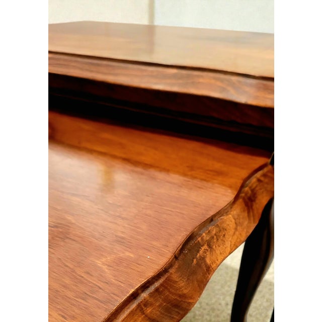 French Nesting Tables in Nutwood, 1950s, Set of 3 For Sale - Image 3 of 15