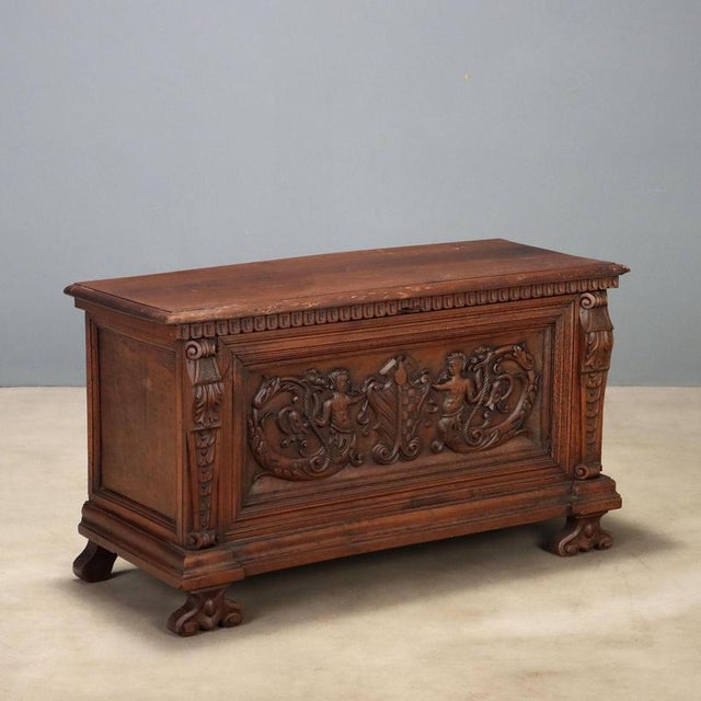Walnut Chest with Baroque Carvings For Sale - Image 12 of 12