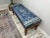 Navy Rug Print Fabric Upholstered Bedroom Bench For Sale In Raleigh - Image 6 of 8
