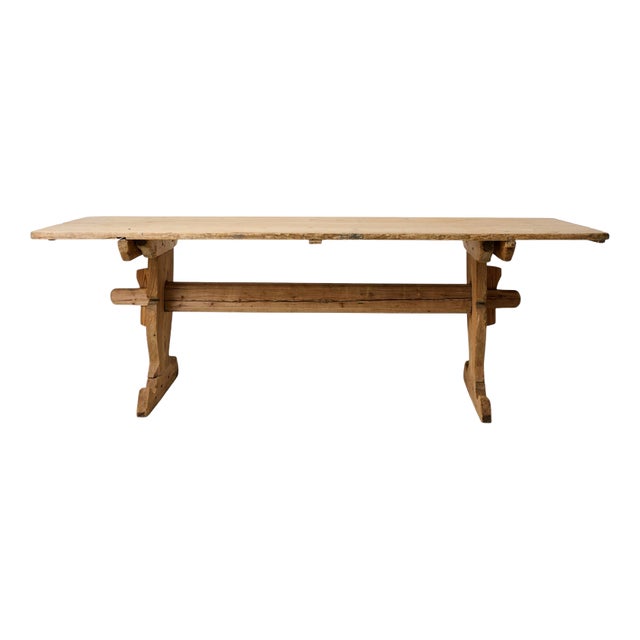 Early 19th Century Country House Dining Table, Northern Sweden For Sale