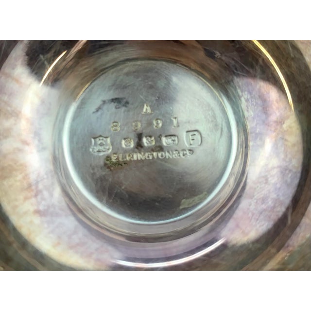 Mid 20th Century Vintage Silverplate Taper Candle Dish by Elkington & Co For Sale - Image 5 of 11