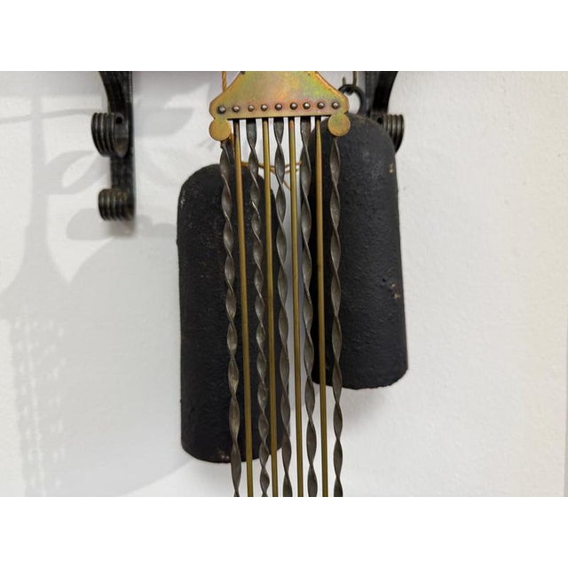 Brown Comtoise Wall Clock with Lyra Pendel, France For Sale - Image 8 of 11