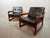 Wood Mid-Century Teak Lounge Chairs with Black Leather Cushions attributed to Sven Ellekaer for Komfort, Denmark, 1970s, Set of 2 For Sale - Image 7 of 18