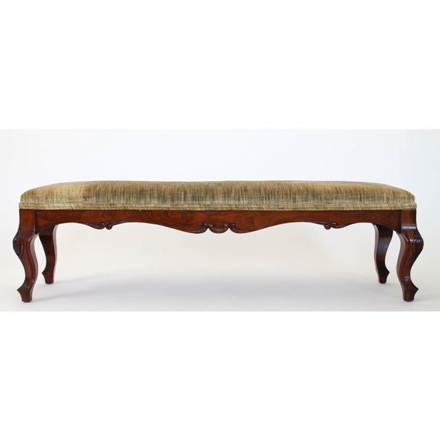 Vintage Upholstered Low Bench Chairish