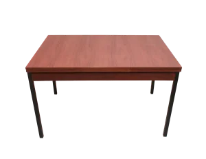 Extendable Dining Table in Teak and Metal, 1965
