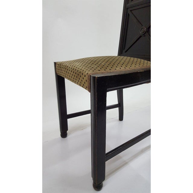 Wood Viennese Black Chairs, Set of 6 For Sale - Image 7 of 11
