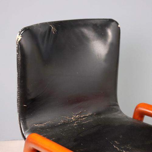 Dilos Chair with Leather Seat, 1970s For Sale - Image 3 of 8