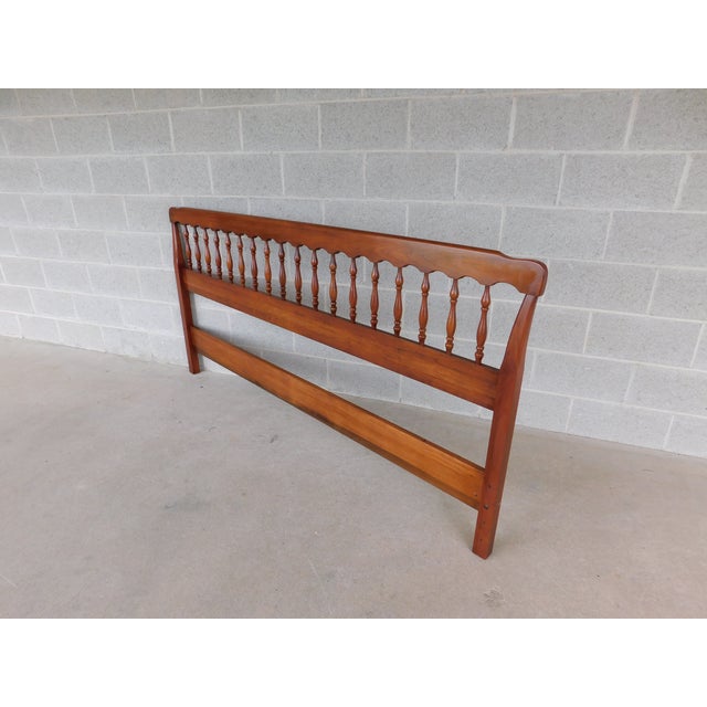 Henkel Harris Cherry King Size Headboard Traditional Style, #24 Cherry Finish, King Size, Circa 1967 original finish, some...