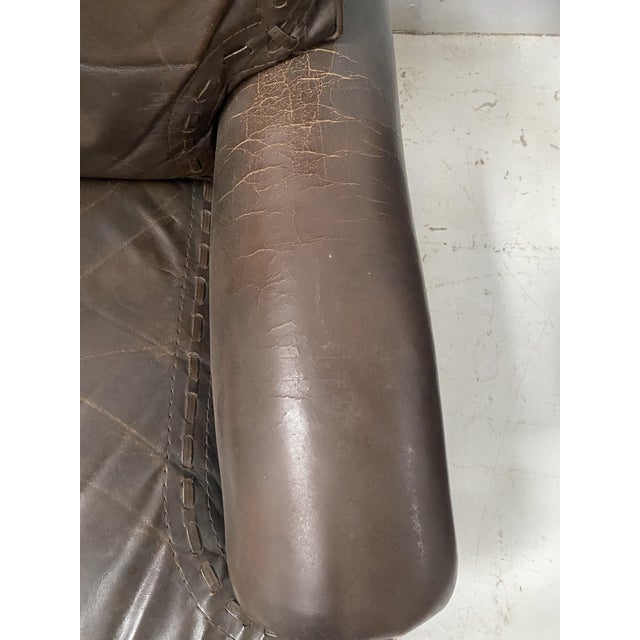 Vintage Brown Leather Chairs, 1970s, Set of 2 For Sale - Image 11 of 17