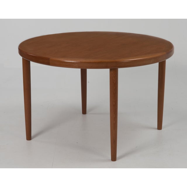 Mid Century Modern Round Danish Teak Dining Table Vejle Stole Og Mobelfabrik Denmark Chairish
