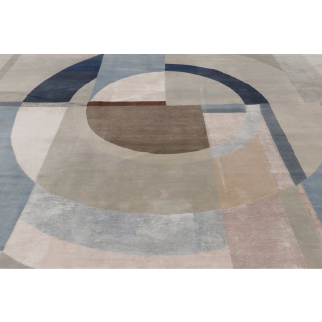 2010s Rug & Kilim's Oversized Mid-Century Modern Square Rug in Bold Geometric Patterns For Sale - Image 5 of 9