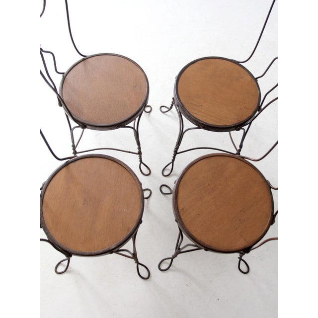 Antique Twisted Iron Bistro Table Set For Sale - Image 16 of 18