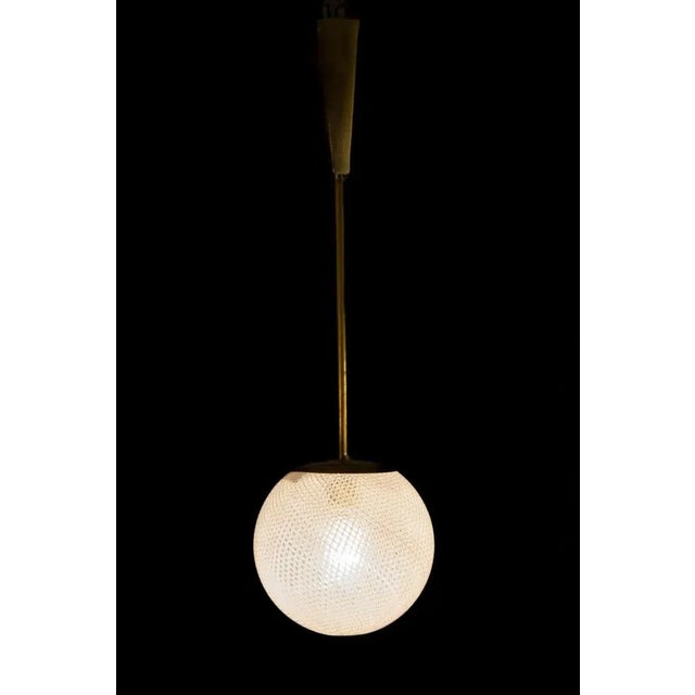 1940s Reticello Pendant attributed to Carlo Scarpa for Venini, 1940 For Sale - Image 5 of 11