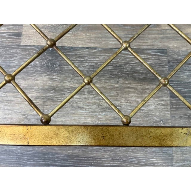 Vintage Hollywood Regency Tiered Glass and Gilt Metal End Tables For Sale - Image 4 of 6