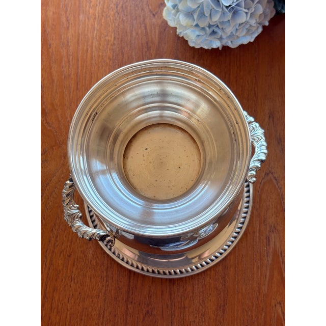 Metal Vintage Silver Champagne Bucket With Floor Stand For Sale - Image 7 of 12